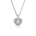 Swarovski Hyperbola pendant, Heart, White, Rhodium Plated