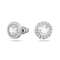 Swarovski Angelic set, Round Cut, White, Rhodium plated