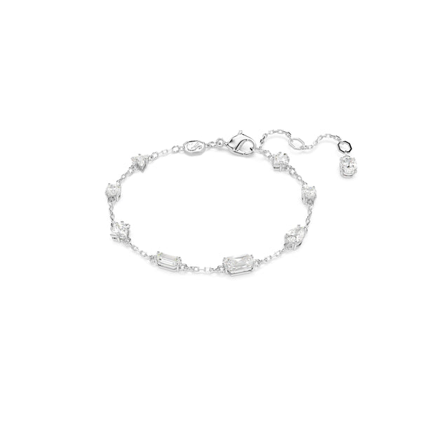 Swarovski Mesmera bracelet, Mixed cuts, Scattered design, White, Rhodium plated