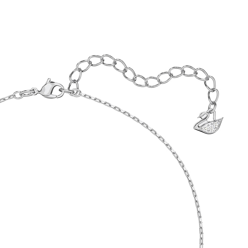 Swarovski Millenia pendant, Octagon cut, White, Rhodium plated