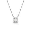 Swarovski Millenia pendant, Octagon cut, White, Rhodium plated