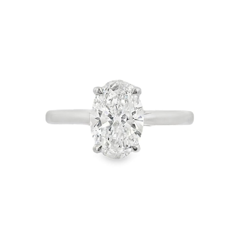 Oval Cut Single Stone 1.50ct Lab Grown Diamond, Platinum