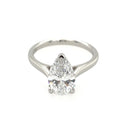 Pear Cut Single Stone 2.01ct Lab Grown Diamond, Platinum