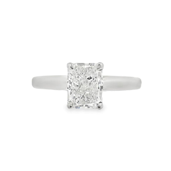 Radiant Cut Single Stone 1.52ct Lab Grown Diamond, Platinum