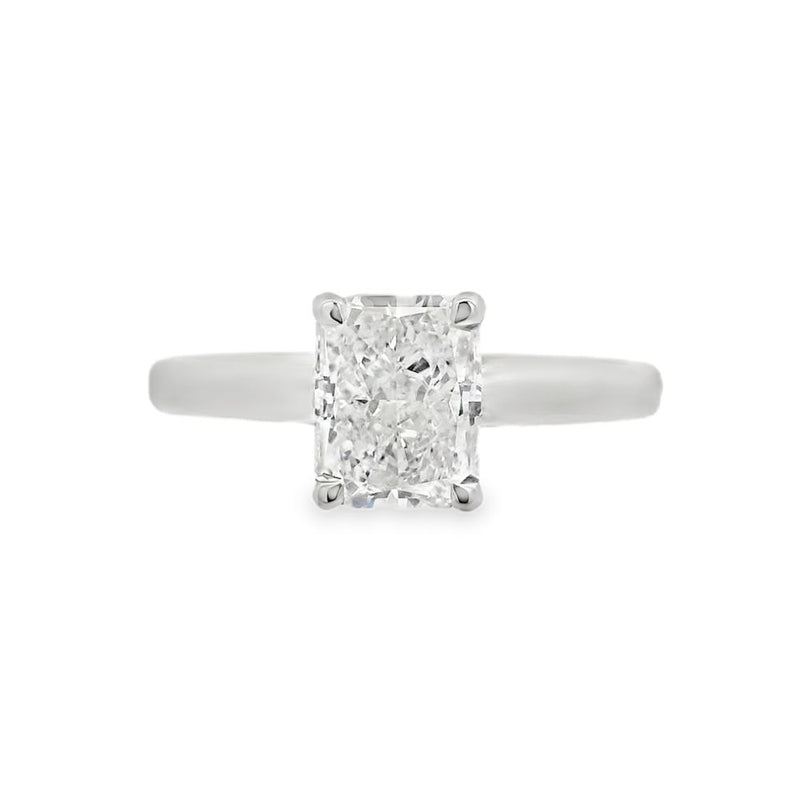 Radiant Cut Single Stone 1.52ct Lab Grown Diamond, Platinum