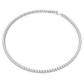 Swarovski Matrix Tennis necklace Medium, Round cut, White, Rhodium plated