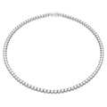 Swarovski Matrix Tennis necklace Medium, Round cut, White, Rhodium plated
