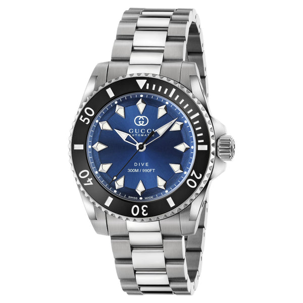 GUCCI Dive Automatic Black, Blue Dial 40mm Watch YA136362