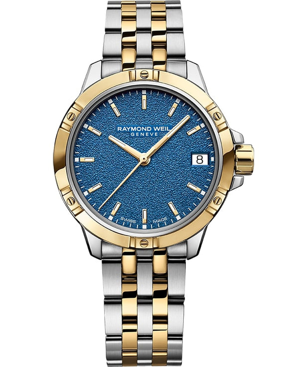 Raymond Weil Tango Ladies Two-Tone Frosted Blue Dial 30mm Watch