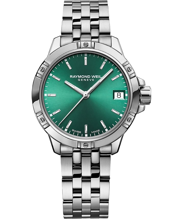 Raymond Weil Tango Ladies Green Steel Date 30mm Watch