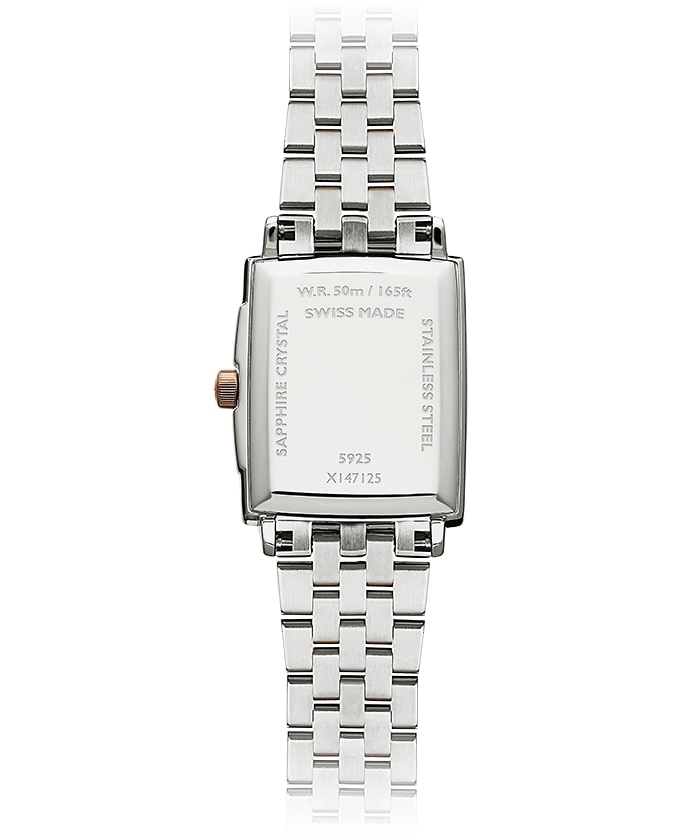 Raymond Weil Tocatta Ladies Rose PVD Case and Steel, White Dial, Steel Braclet 28mm x 22mm