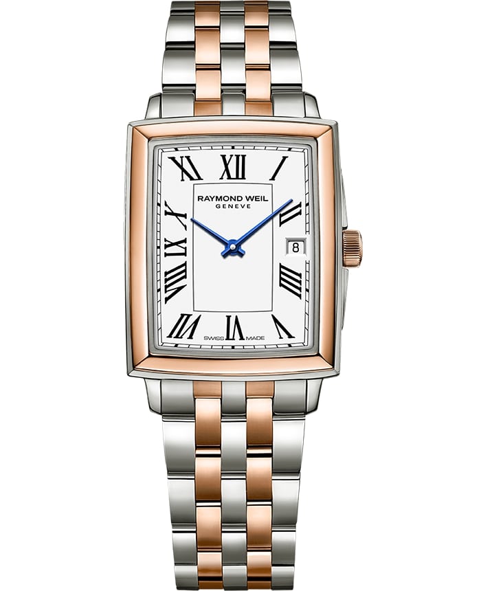 Raymond Weil Tocatta Ladies Rose PVD Case and Steel, White Dial, Steel Braclet 28mm x 22mm