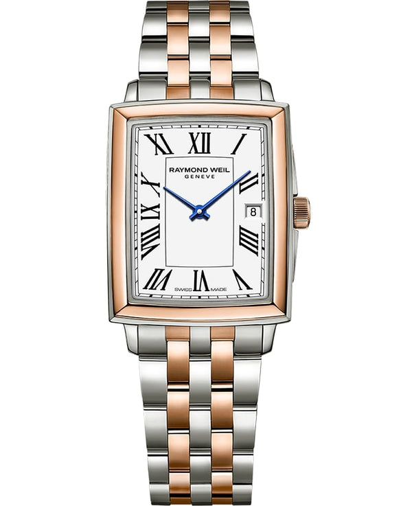 Raymond Weil Tocatta Ladies Rose PVD Case and Steel, White Dial, Steel Braclet 28mm x 22mm