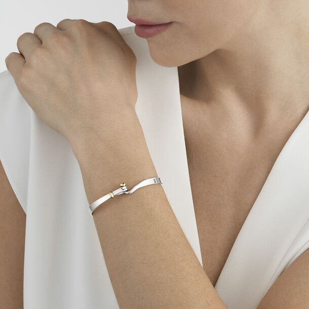 Georg Jensen Torun Bangle, Sterling Silver and Yellow Gold