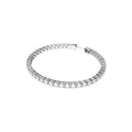 Swarovski Matrix Tennis bracelet Large, Round cut, White, Rhodium plated