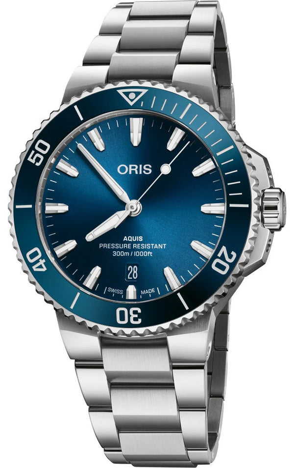 Oris Aquis Date Blue Dial 41.5mm Watch