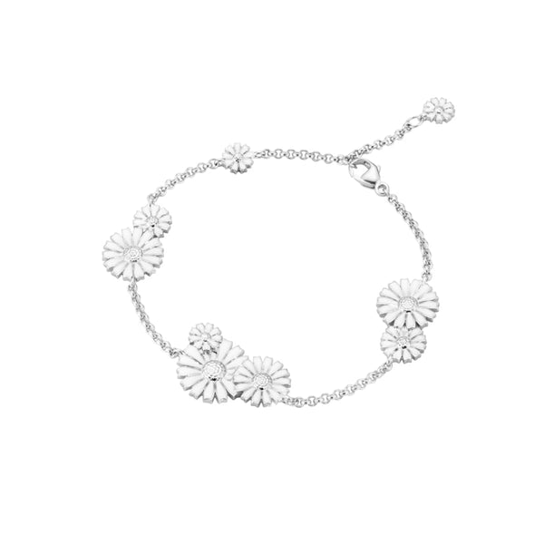 Georg Jensen Reflect Bracelet, Sterling Silver, White Enamel