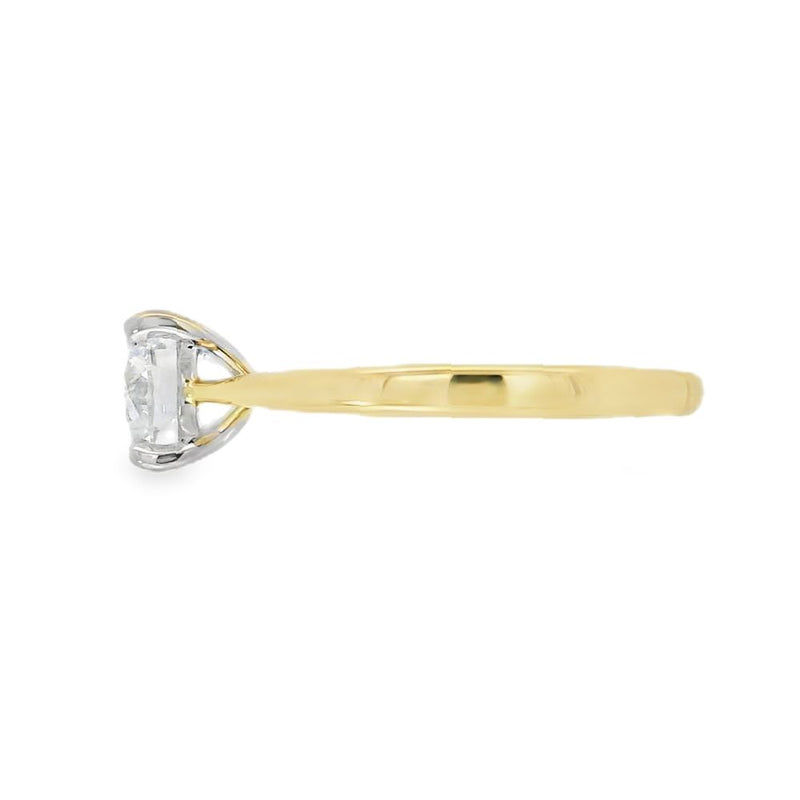 Round Brilliant Cut Single Stone 1.51ct Lab Grown Diamond, 18ct Yellow Gold