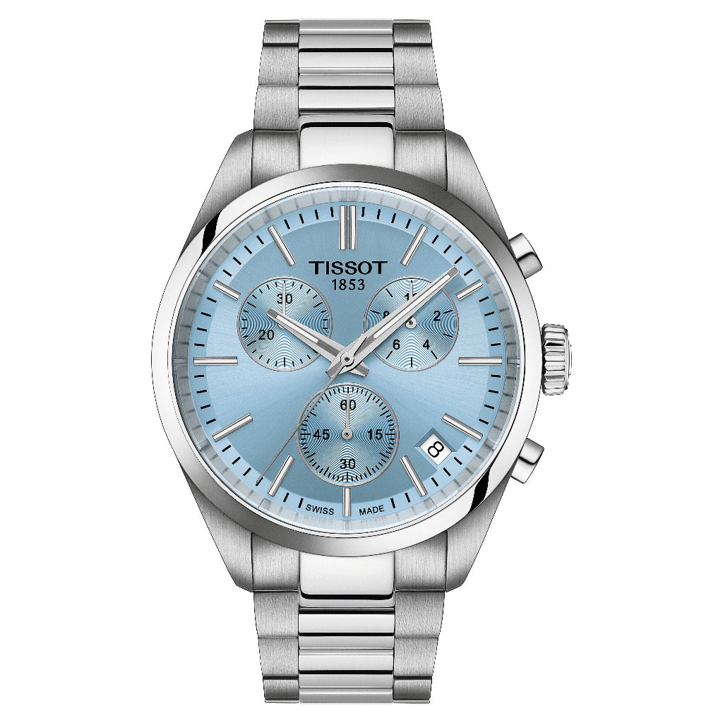 Tissot PR 100 Ice Blue Chronograph 40mm Watch T150.417.11.351.00