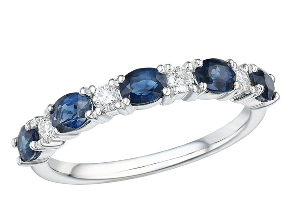 Sapphire & Diamond Platinum Eternity Ring