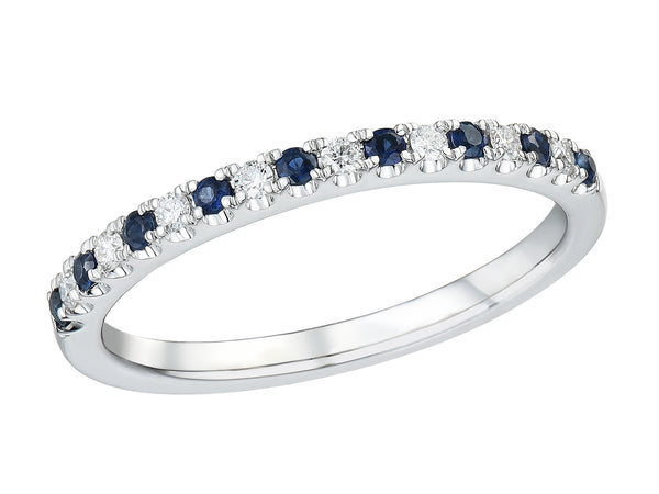 Sapphire & Diamond Platinum Eternity Ring