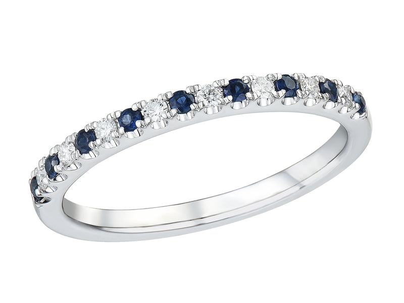 Sapphire & Diamond Platinum Eternity Ring