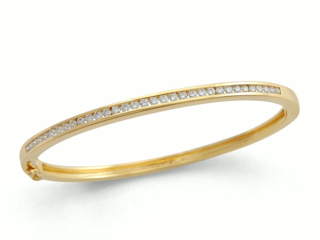 Diamond 18ct Yellow Gold Bangle