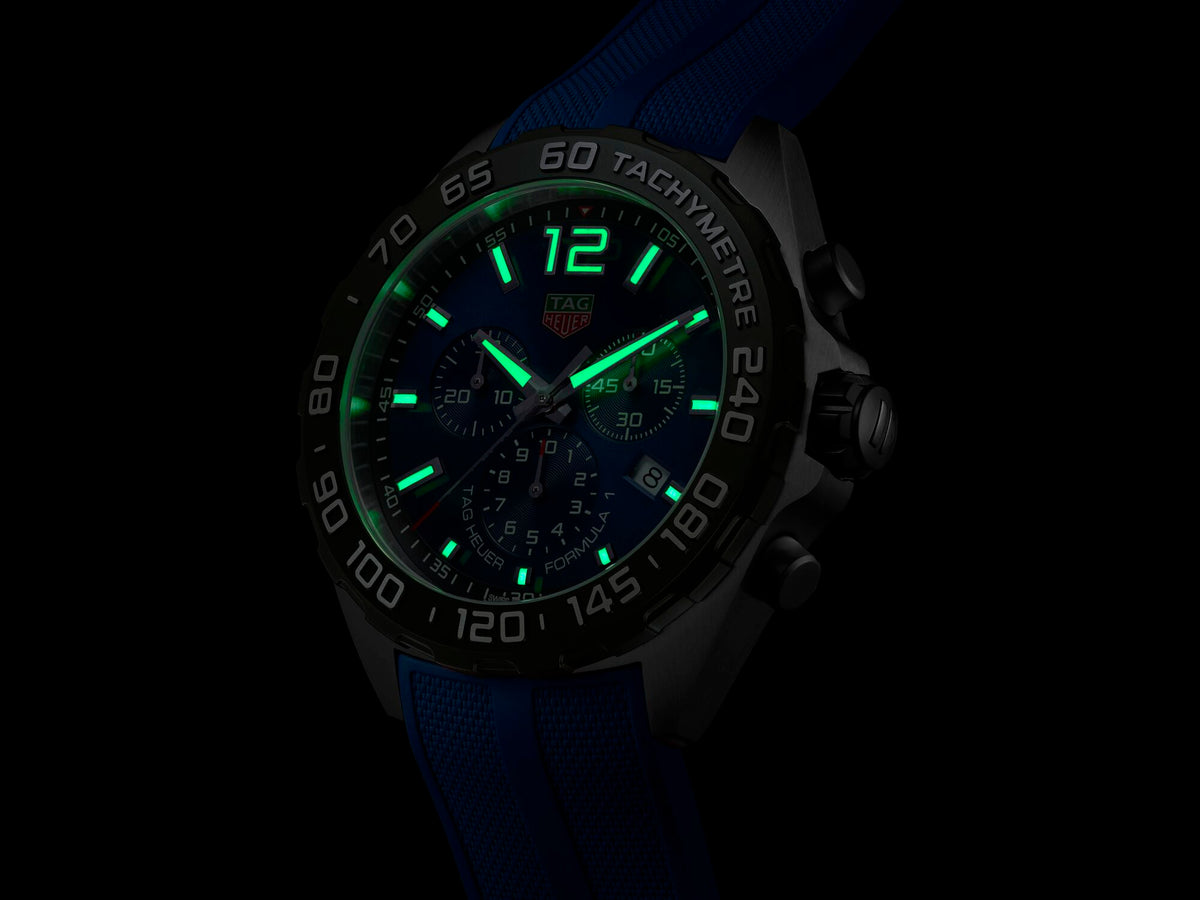 Tag Heuer Formula 1 Blue Chronograph Rubber Strap 43mm CAZ101AV.FT6259