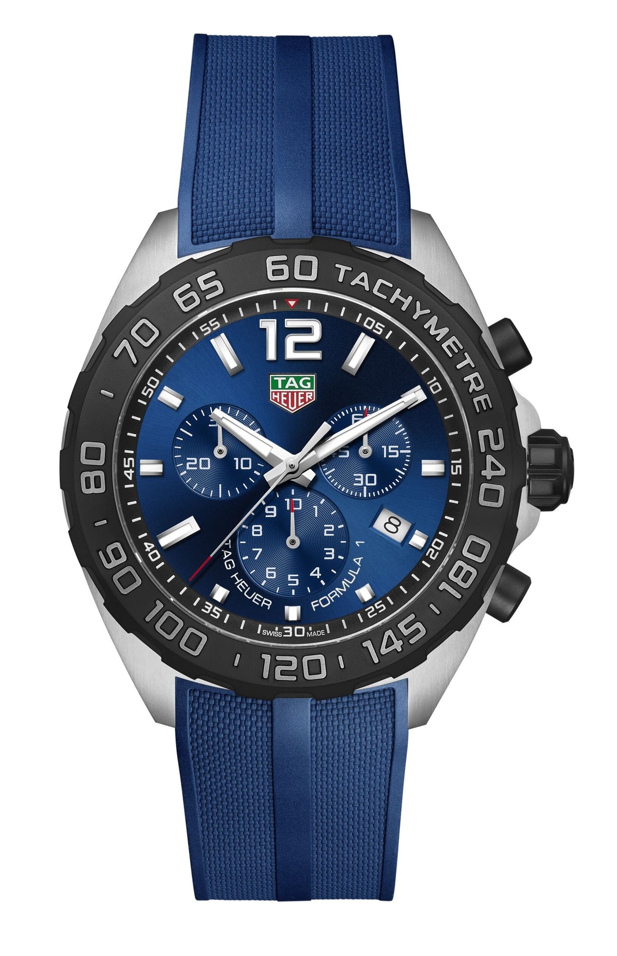 Tag Heuer Formula 1 Blue Chronograph Rubber Strap 43mm CAZ101AV.FT6259