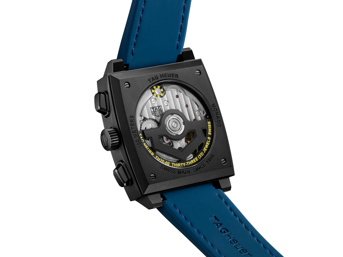 Tag Heuer Monaco Chronograph Titanium, Blue and Yellow Dial 39mm Watch CBL2188.FT6261