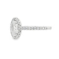 Oval Cut Halo 1.01ct Lab Grown Diamond, Platinum
