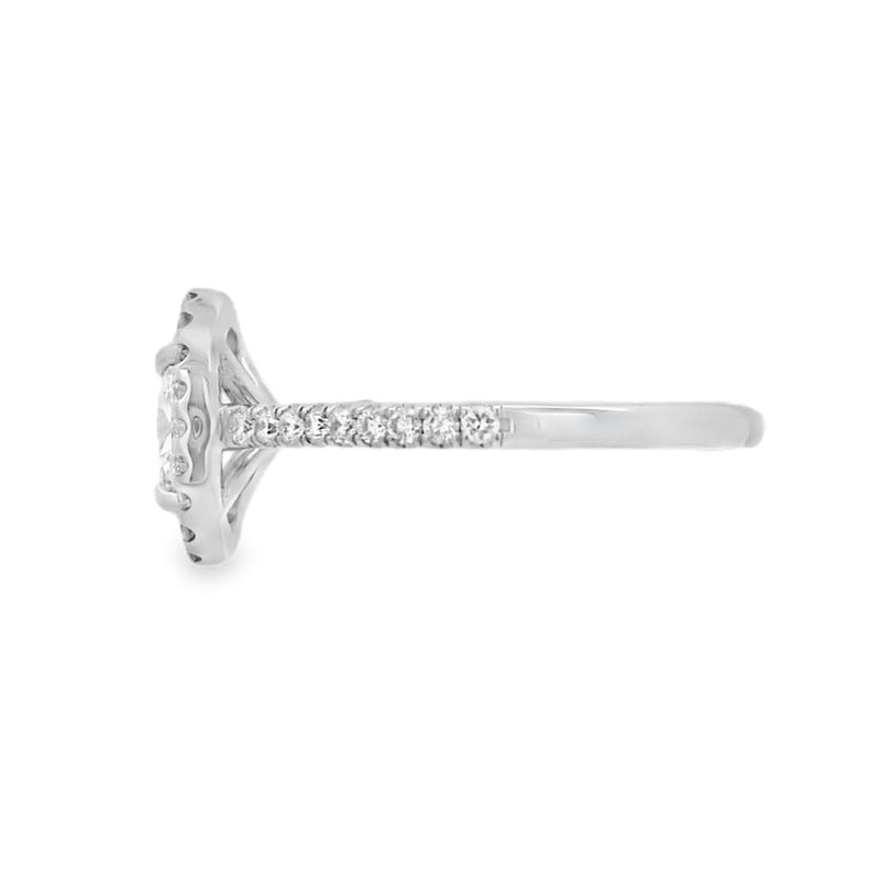 Oval Cut Halo 1.01ct Lab Grown Diamond, Platinum
