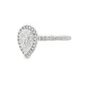 Pearl Cut Halo 1.00ct Lab Grown Diamond, Platinum