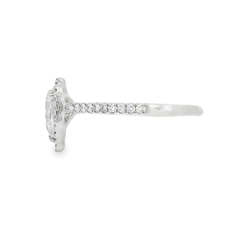 Pearl Cut Halo 1.00ct Lab Grown Diamond, Platinum