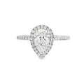 Pearl Cut Halo 1.00ct Lab Grown Diamond, Platinum