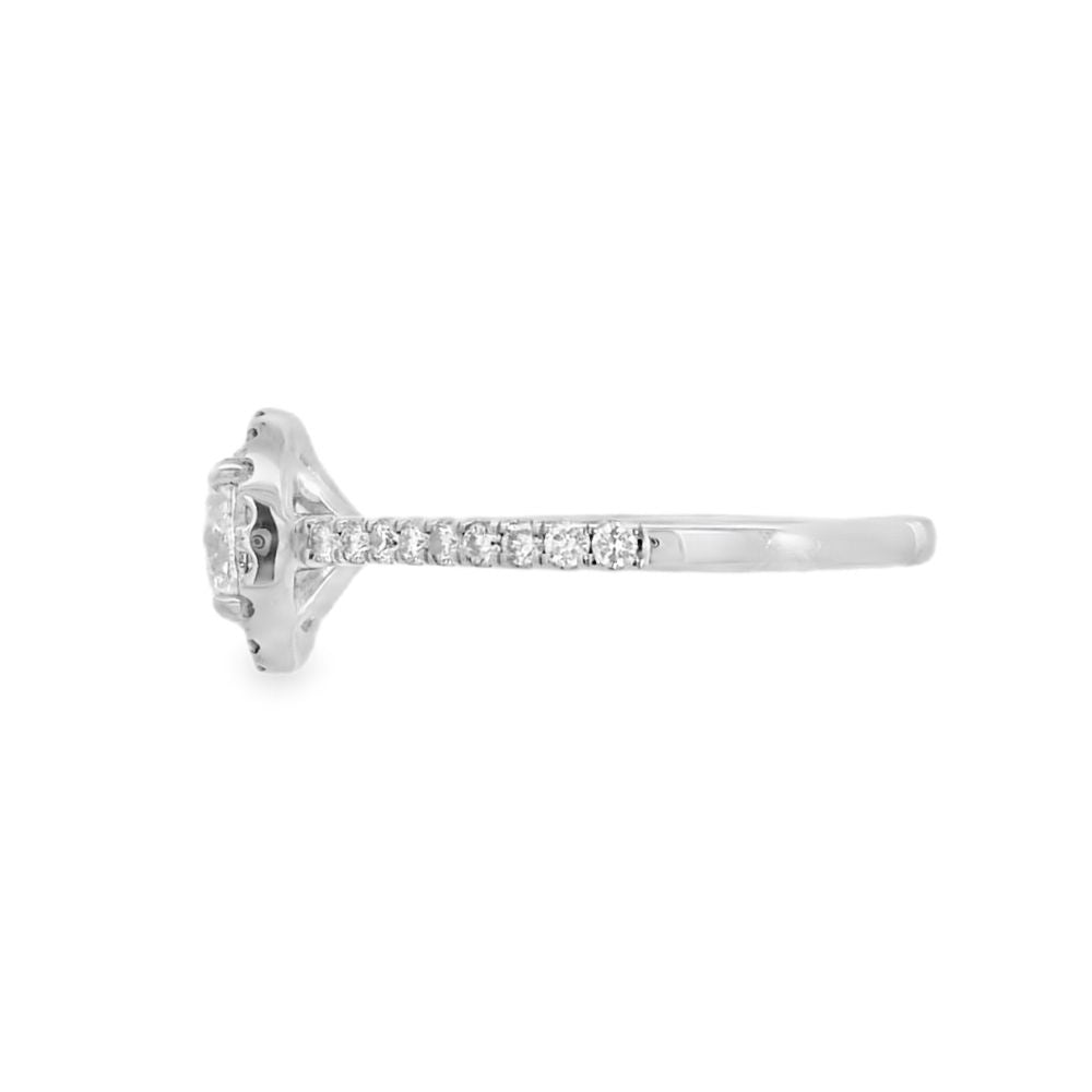 Round Brilliant Cut Halo 1.00ct Lab Grown Diamond, Platinum