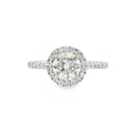 Round Brilliant Cut Halo 1.00ct Lab Grown Diamond, Platinum