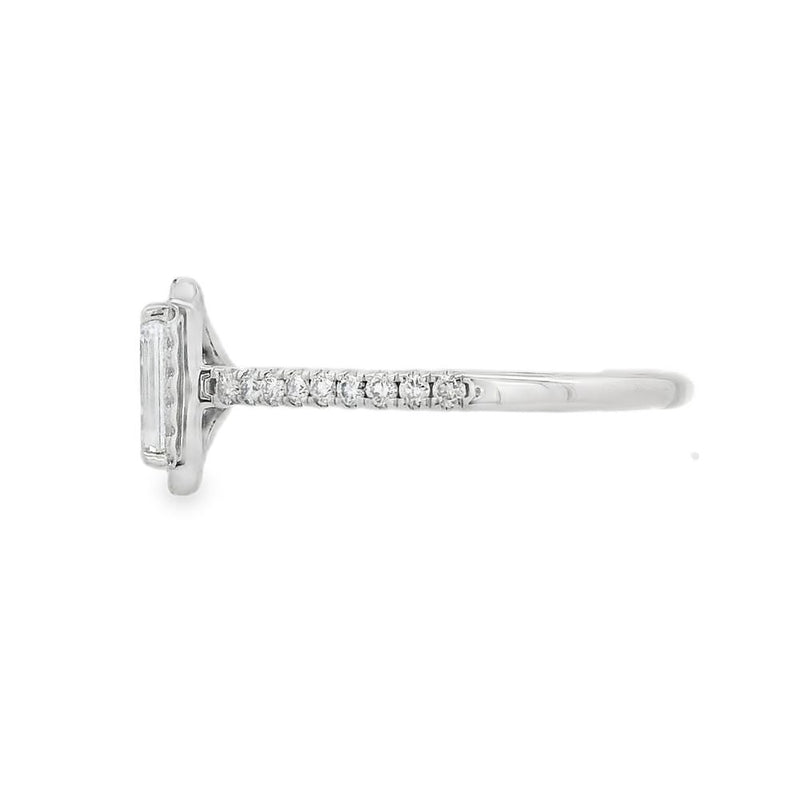 Emerald Cut Halo 1.02ct Lab Grown Diamond, Platinum