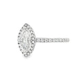 Marquise Cut Halo 1.00ct Lab Grown Diamond, Platinum