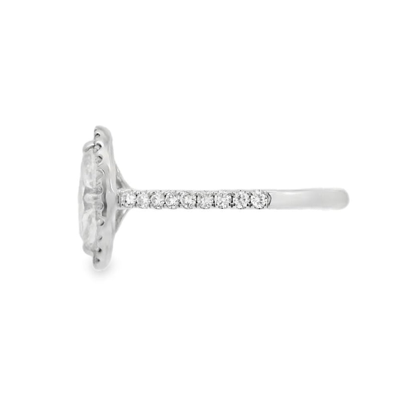 Marquise Cut Halo 1.00ct Lab Grown Diamond, Platinum