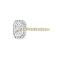 Radiant Cut Halo 1.01ct Lab Grown Diamond, 18ct Yellow Gold & Platinum