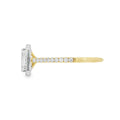 Radiant Cut Halo 1.01ct Lab Grown Diamond, 18ct Yellow Gold & Platinum