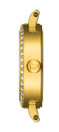 Tissot Lovely Round Gold Diamond Bezel Watch 19.5mm T1400096302600