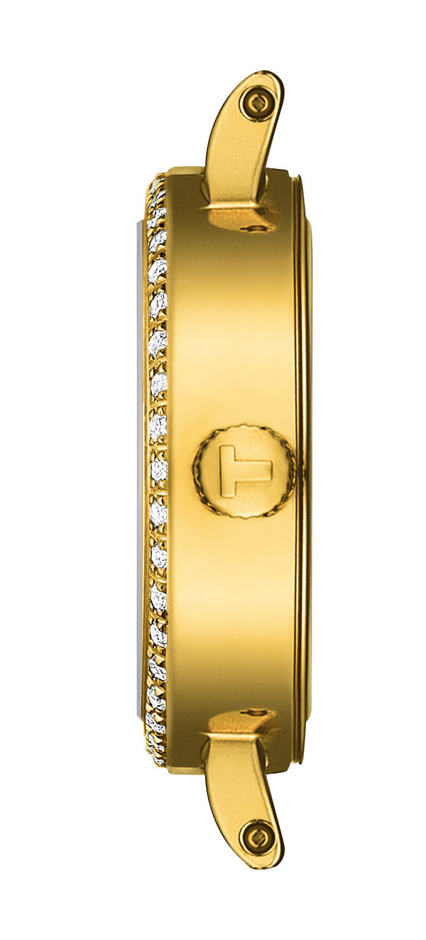Tissot Lovely Round Gold Diamond Bezel Watch 19.5mm T1400096302600