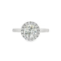 Round Brilliant Cut Halo 1.00ct Lab Grown Diamond, Platinum