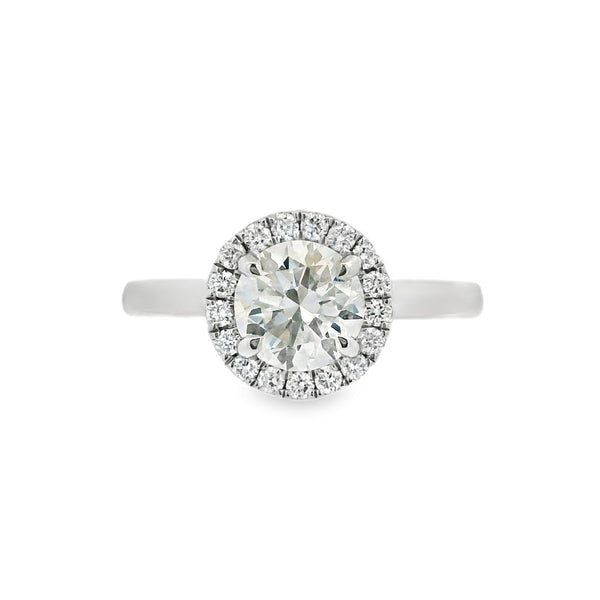 Round Brilliant Cut Halo 1.00ct Lab Grown Diamond, Platinum