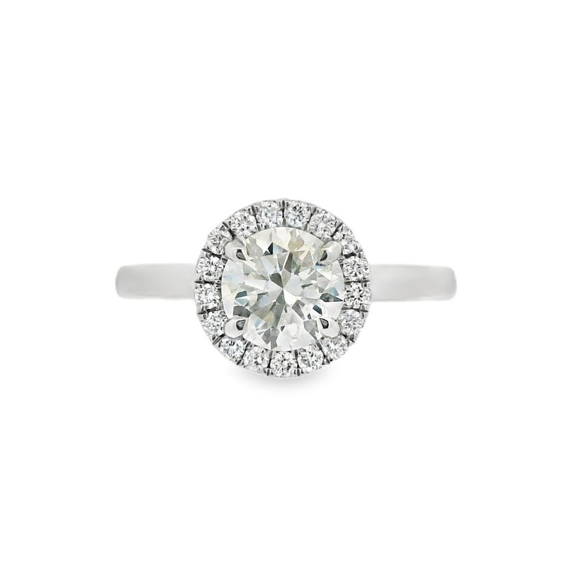 Round Brilliant Cut Halo 1.00ct Lab Grown Diamond, Platinum