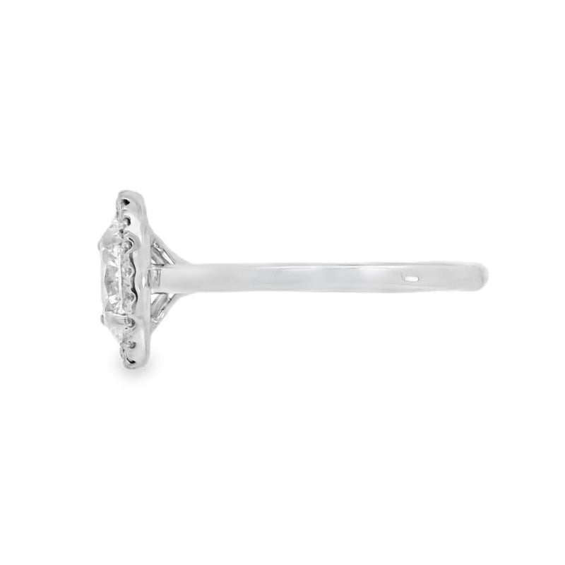Oval Cut Halo 1.01ct Lab Grown Diamond, Platinum