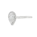 Pear Cut Halo 1.04ct Lab Grown Diamond, Platinum