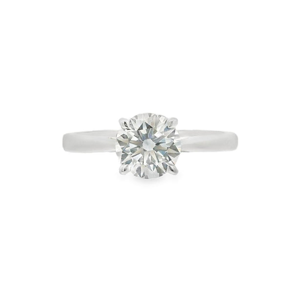 Round Brilliant Cut Single Stone 1.04ct Lab Grown Diamond, Platinum